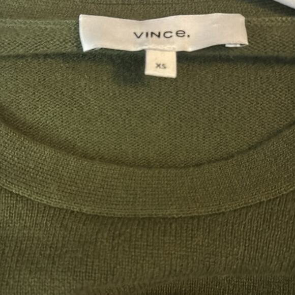 Vince Cashmere Sweater Olive Green Size XS - Picture 7 of 8